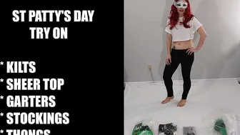 St Patricks Day Lingerie Kilt Try On Haul Full #2