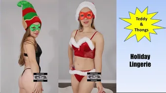 Lingerie Try On Haul Holiday Treat Lookbook #maskedmodelvids