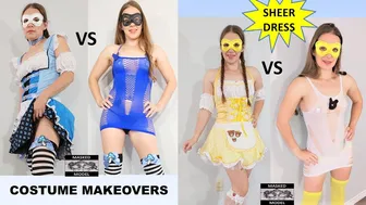 Sexy Sheer Halloween Costume Makeover Masked Model Lingerie Style Lookbook 2022