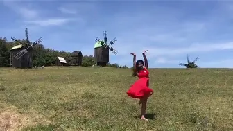 Belly dance - bellydancer girl in beautiful views