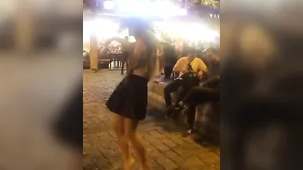 Turkey Istanbul city street belly dance by emilia beauty HD videos #2