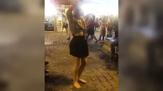 Turkey Istanbul city street belly dance by emilia beauty HD videos #4