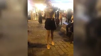 Turkey Istanbul city street belly dance by emilia beauty HD videos #6