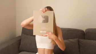 UNBOXING my YOUTUBE GIFT .... my first PLAYBUTTON♥️♥️♥️♥️♥️♥️ | top ONLYFANS creator & BALLERINA #7