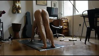 ASMR SPLITS YOGA ROUTINE IN SHEER PANTS