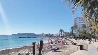 Figueretas en otoño | Ibiza Beachwalk (España) [4K] #2