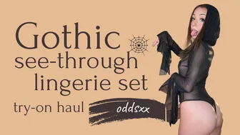 Odds Parker | Gothic Lingerie Set Try-On Haul | See Through, Mesh, Cheeky, 4K