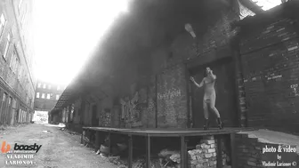 Photographing Natalia in the genre of FASHION and nude at an abandoned factory #2