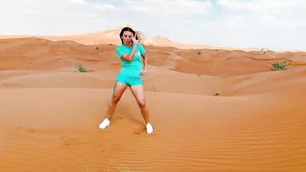 Russian Girl in Dubai. Safari Desert Dance. #2