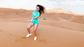 Russian Girl in Dubai. Safari Desert Dance. #3