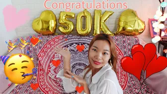 50K Subs!! // Congratulation // Q&A // Yellow See-thru Lingerie