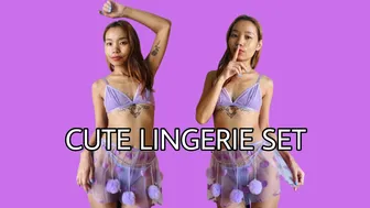 PURPLE SNOW BALL // SUPER CUTE LINGERIE SET