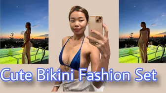 SUPER TINY AND SHINING BIKINI WITH LONG DRESS