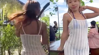 SUPER TINY AND SHINING BIKINI WITH LONG DRESS #8