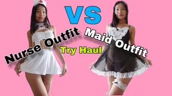 NURSE vs MAID OUTFIT//COSPLAY HAUL