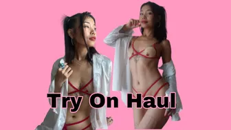 SEE-THROUGH RED LACY LINGERIE//TRY ON HAUL #1