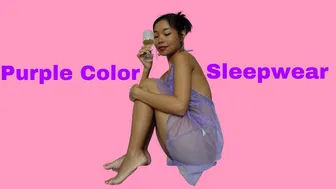 Purple Color Sleepwear//See Through//Try On Haul #1