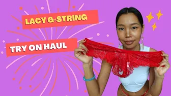 RED LACY G-STRINGS//PANTY//TRY ON HAUL #1