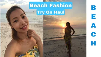 Beach Fashion Try On//Walking along the beach in Sunset time????