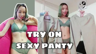 ASIAN GIRL TRY ON PANTY & BRA #1