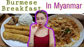 TRY BURMESE FREAKFAST || Myanmar || julia