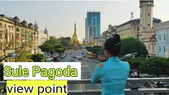 %:Sule Paya* Road Pedestrian||Sule View^ Point*"||Landmark**Yangon||