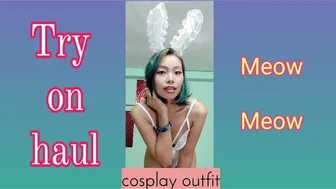 Try* on Haul*//Cosplay outfit*//Myanmar//Meow Meow* outfit//