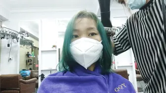 I cOloring My hAir* @a Beauty sAlon in* *yanGon|yangon *beauty center|hair shiNning| #8