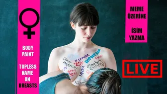 Subscriber Names On Fine Art Topless Model | Body Painting