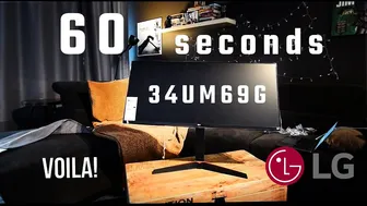 60 Seconds Unbox - LG 34UM69G Ultrawide Monitor