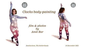 Art video: Clocks body-painting by Amit Bar