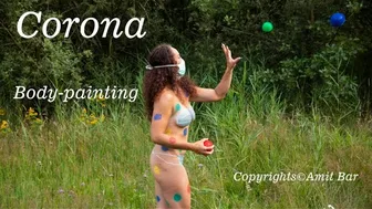 Art video: Corona body-painting by Amit Bar