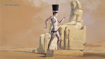 Art video: Nefertiti body-painting by Amit Bar #3