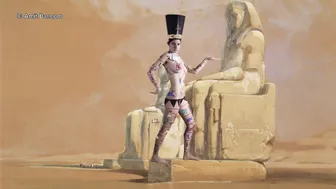 Art video: Nefertiti body-painting by Amit Bar #4