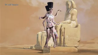 Art video: Nefertiti body-painting by Amit Bar #5