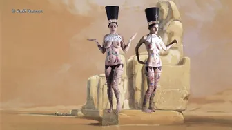 Art video: Nefertiti body-painting by Amit Bar #8