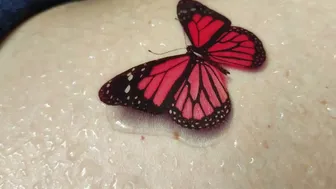 3D RED BUTTERFLY Temporary tattoos | 4K HD | Sticker Tattoo #1