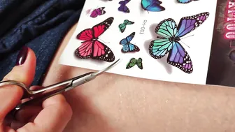 3D RED BUTTERFLY Temporary tattoos | 4K HD | Sticker Tattoo #3