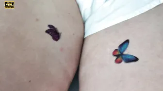 Temporary tattoos | Two beautiful butterflies | Sticker Tattoo 4К #9