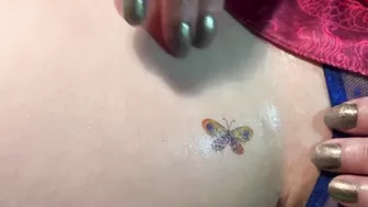 Temporary tattoos | Beautiful yellow Butterfly | Sticker Tattoo #10