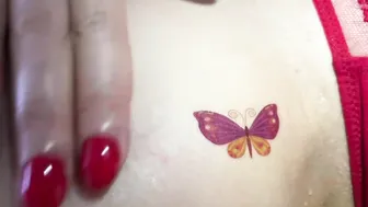 Temporary tattoos | Red Butterfly | Sticker Tattoo #2