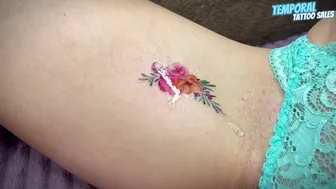 Temporary Tattoo At Home | Magic tattoo Peonies ♥️♥️ #1