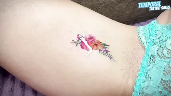 Temporary Tattoo At Home | Magic tattoo Peonies ♥️♥️ #10