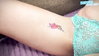 Temporary Tattoo At Home | Magic tattoo Peonies ♥️♥️ #9