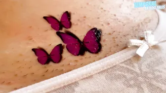 TEMPORARY TATTOO Magic tattoo Three Butterflies 4K #9