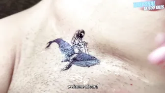 TEMPORARY TATTOO | Magic tattoo Astronaut on Whale ♥️♥️♥️♥️✨ #7