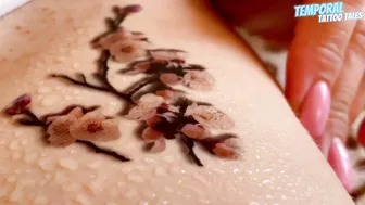 TEMPORARY TATTOO | Magic tattoo Blooming apricot 4k ✨♥️♥️♥️♥️♥️♥️ #10