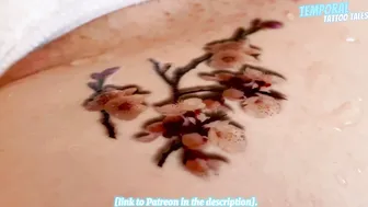 TEMPORARY TATTOO | Magic tattoo Blooming apricot 4k ✨♥️♥️♥️♥️♥️♥️ #6