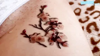 TEMPORARY TATTOO | Magic tattoo Blooming apricot 4k ✨♥️♥️♥️♥️♥️♥️ #7