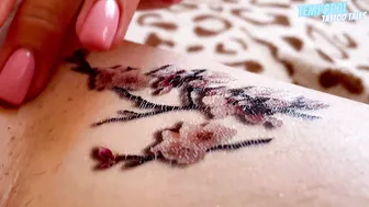 TEMPORARY TATTOO | Magic tattoo Blooming apricot 4k ✨♥️♥️♥️♥️♥️♥️ #9